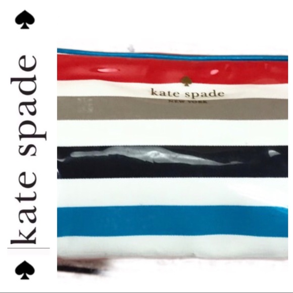kate spade Handbags - 💕SALE💕 Kate Spade Striped Cosmetic Bag